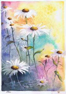Cindy Baji, Spring Daisies, $675
